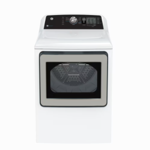 GE 7.4 cu. ft. Top Load Electric Dryer with SaniFresh Cycle, Sensor Dry, My Cycle, eDry Energy Saving Option and LED Display in White - ENERGY STAR® GTD68EBMR0WS