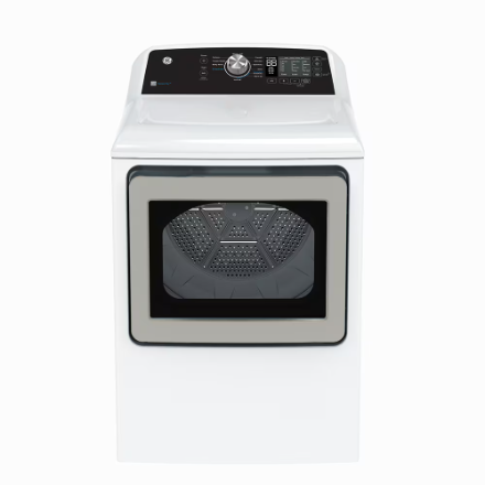 GE 7.4 cu. ft. Top Load Electric Dryer with SaniFresh Cycle, Sensor Dry, My Cycle, eDry Energy Saving Option and LED Display in White - ENERGY STAR® GTD68EBMR0WS