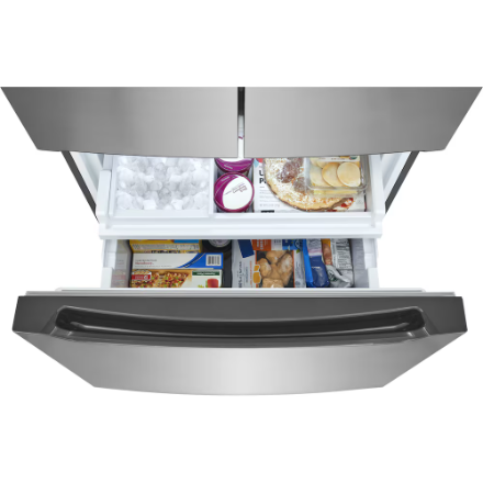 Frigidaire 33-inch 20 Cu. Ft. Counter-Depth French Door Refrigerator in Stainless Steel Look FRFG2033AV - Image 4