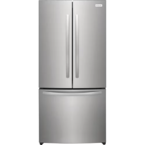 Frigidaire 32-inch W 17.6 Cu. Ft. Counter-Depth French Door Refrigerator in Brushed Steel - ENERGY STAR®  FRFG1723AV