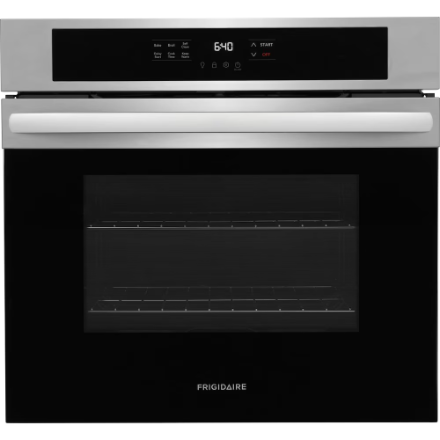 Frigidaire 30-inch Single Electric Wall Oven Built-In with Self Clean in Stainless Steel FCWS3030ASA
