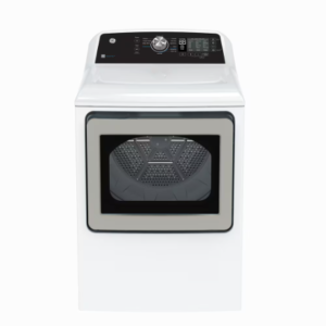 GE 7.4 cu. ft. Top Load Electric Dryer with SaniFresh Cycle, Sensor Dry, My Cycle, eDry Energy Saving Option and LED Display in White - ENERGY STAR® GTD68EBMR0WS