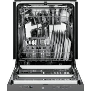 GE 24-inch Top Control Built-In Dishwasher with Stainless Steel Tub, Sanitize Cycle, Piranha Hard Food Disposer in Stainless Steel, 51 dBA - ENERGY STAR® GDT226SSLSS